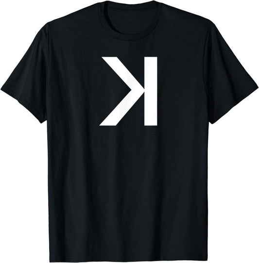 [100% Cotton] Backwards Letter K T-Shirt