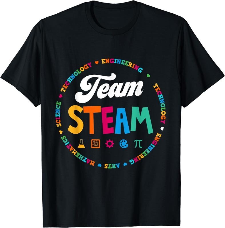 [100% Cotton] Team STEAM Teacher Back to School STEM Special Pre-K 1st T-Shirt