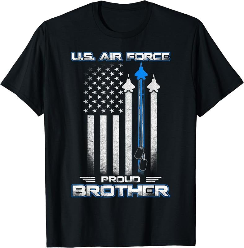 [100% Cotton] U.S. Air Force Stars Air Force Proud Brother T-Shirt