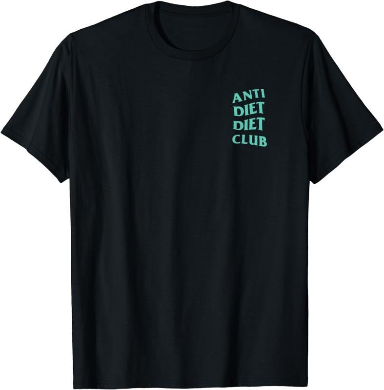 [100% Cotton]Anti Diet Diet Club Mint Logo (Front + Back Design) T-Shirt