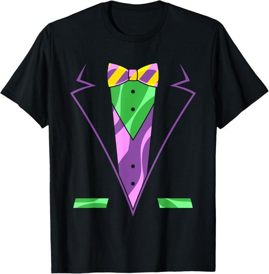 100% Cotton Carnival Masquerade Tuxedo Men Gift Parade Mardi Gras T-Shirt