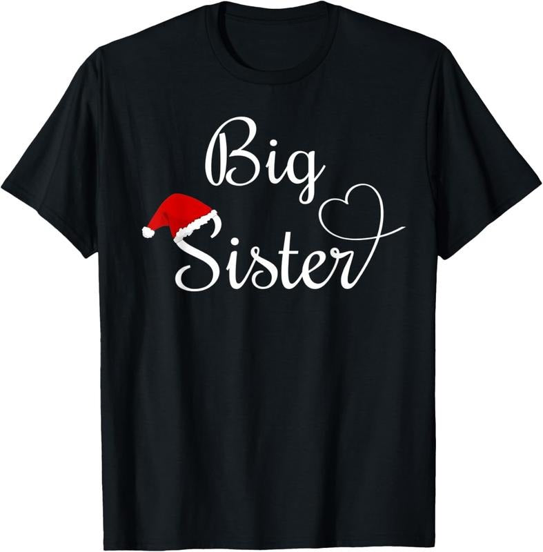 100% Cotton Christmas Big Sister T-Shirt