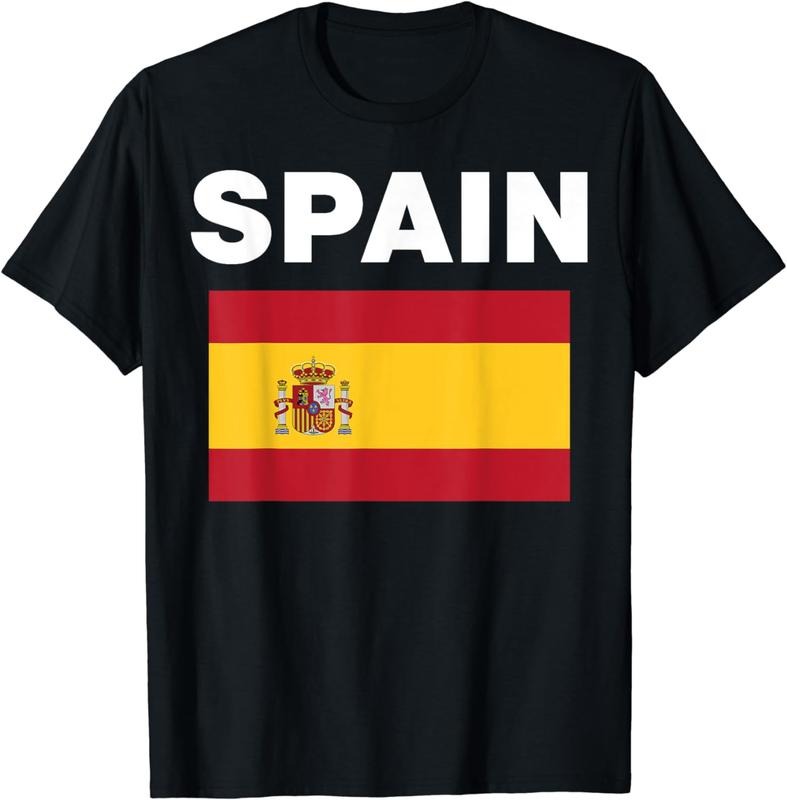 [100% Cotton]Spain Spanish Flag Heritage T-Shirt