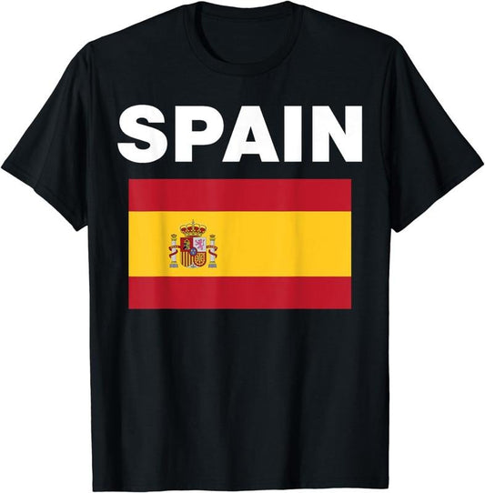 [100% Cotton]Spain Spanish Flag Heritage T-Shirt