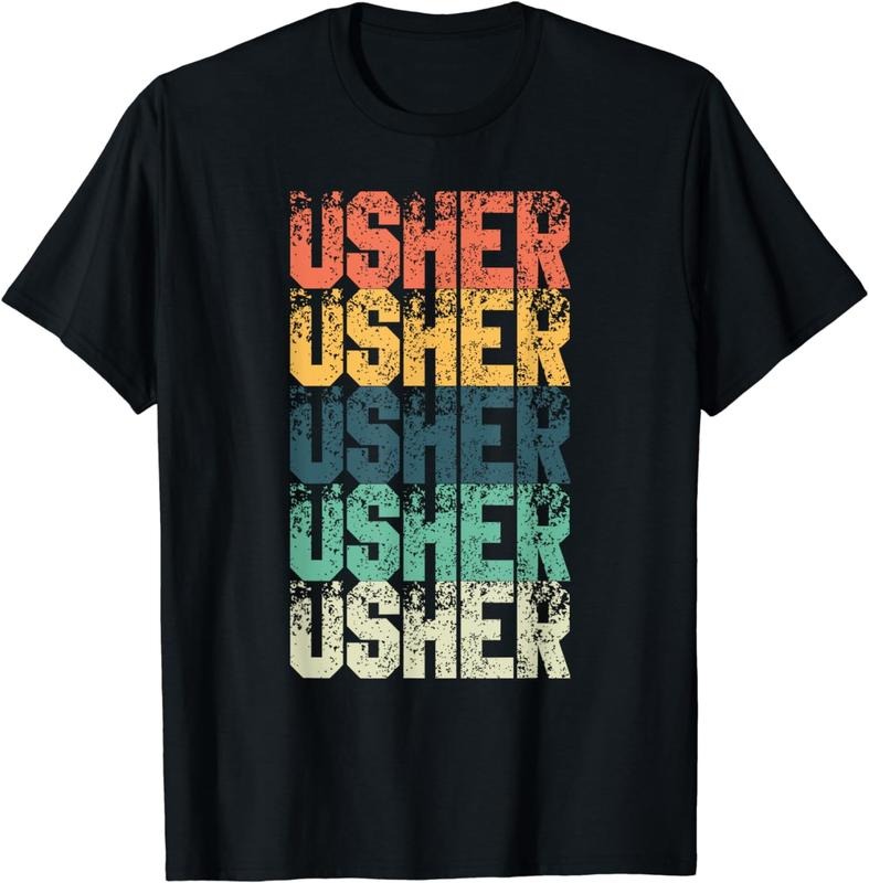 [100% Cotton]Usher Retro For Ushers T-Shirt
