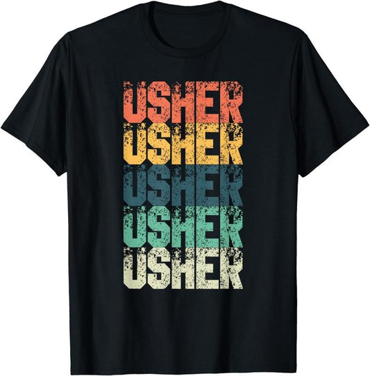 [100% Cotton]Usher Retro For Ushers T-Shirt