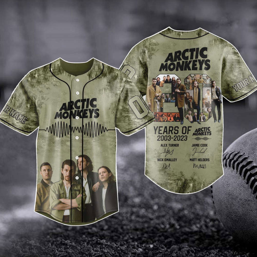 Arctic Monkeys 20 Yrs Anniversary Baseball Jersey - 2023 NA Tour Shirt Music Merch Gift - Aopprinter