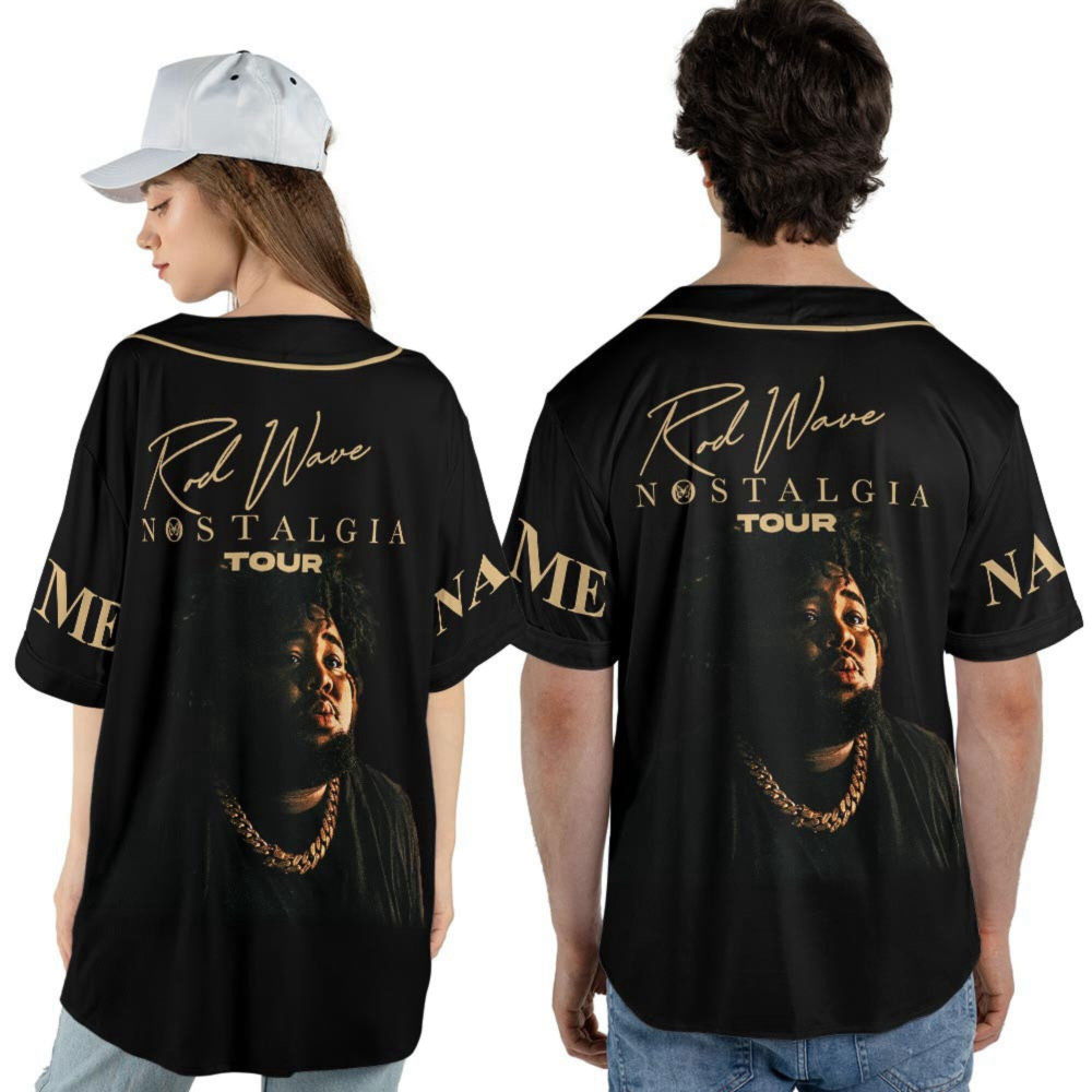 Customized Rod Wave Nostalgia Tour Baseball Jersey: Rod Wave & Friends Shirt Beautiful Mind Tour - Aopprinter