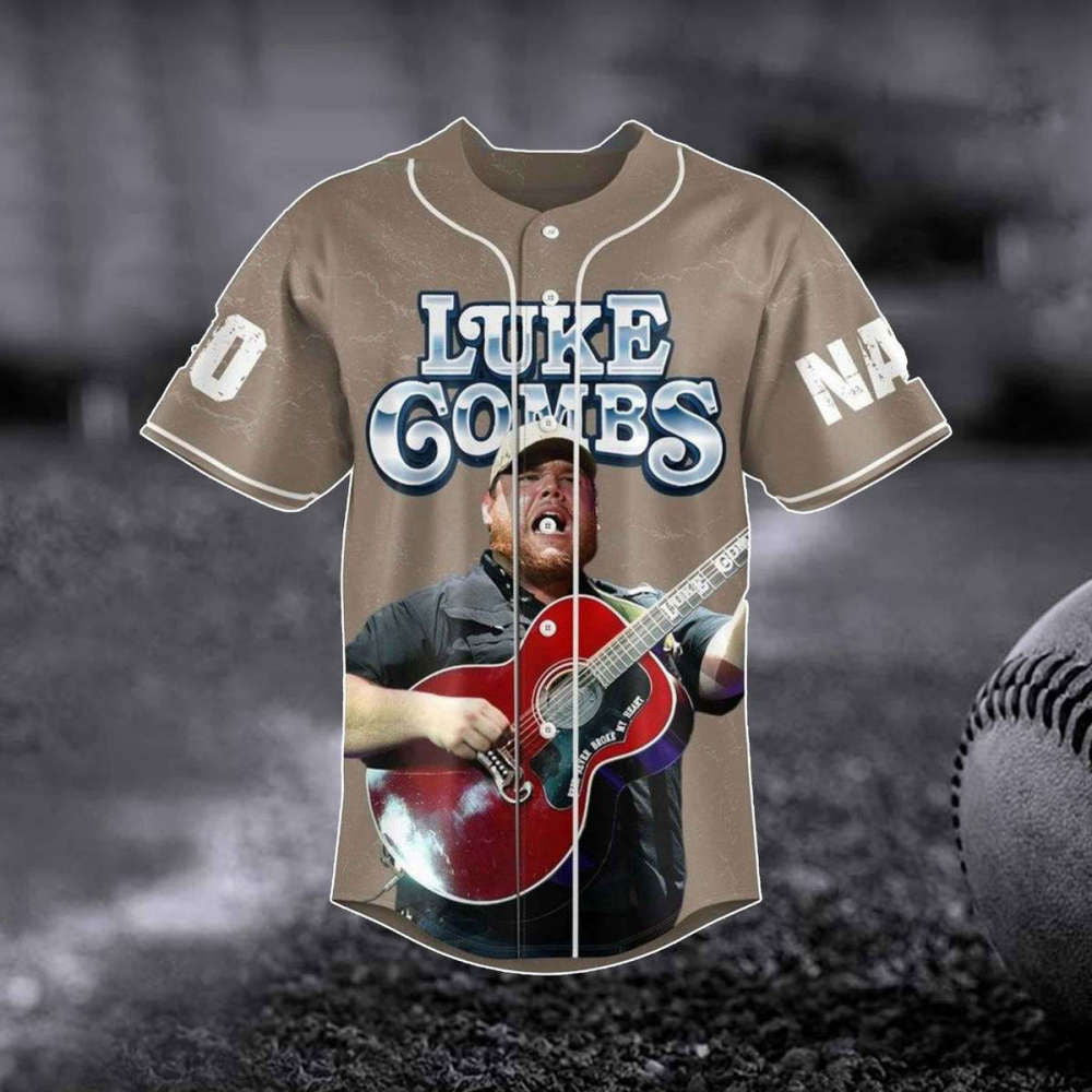 Luke Combs 2023 World Tour Baseball Jersey: Bullhead Design Country Music Concert Shirt Western Merch & Fan Gift - Aopprinter
