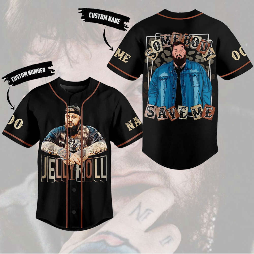 Personalized Jelly Roll Somebody Save Me Baseball Jersey - Backroad Baptism 2023 Tour Shirt Son Of Sinner - Jelly Roll Merch Perfect Gift For Fan - Aopprinter