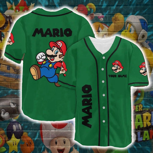 Super Mario Shirt, Super Mario Baseball Jersey, Mario Jersey Shirt - lylyprint.com