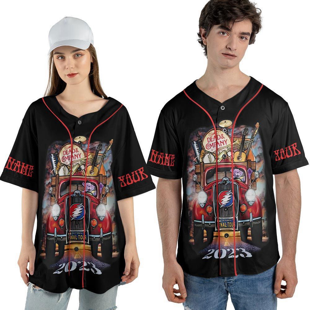 Custom Name Dead Co 2023 The Final Tour Truck Music Baseball Jersey - lylyprint.com