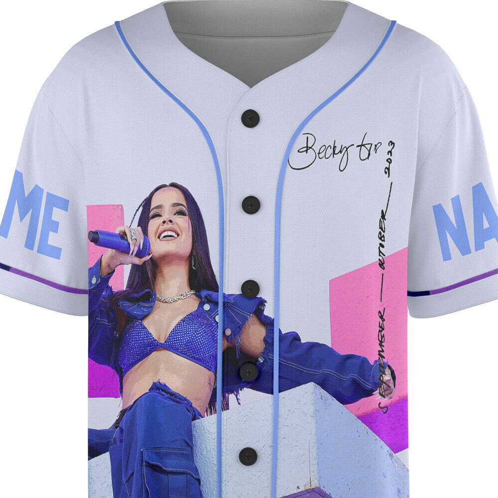 Custom Name Becky G 2023 Tour Baseball Jersey - lylyprint.com