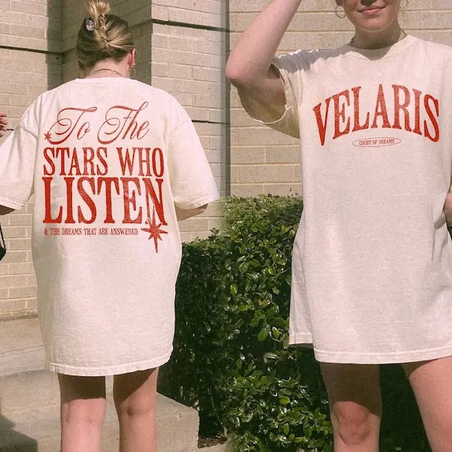 2 slides,  ACOTAR  Shirt | To The Stars Quote T-Shirt Velaris Night Court Rhysand Feyre Licensed SJM Universe Merch Bookish Shirt Gift