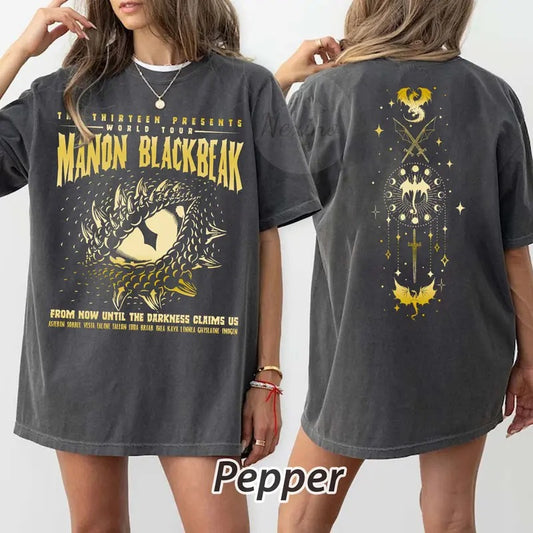 2 slides, The Thirteen Throne Of Glass TShirt, From Now Until The Darkness Claims Us, Throne Of Glass SJM Merch, We Are The Thirteen Tee