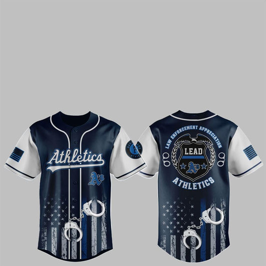 2025 Athletics x Law Enforcement Appreciation Day Jersey - Grishko.com