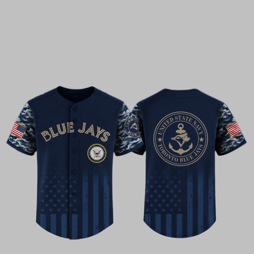 2025 Blue Jays US Navy Appreciation Night Jersey - Grishko.com
