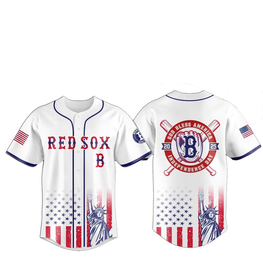 2025 Boston Red Sox 4th Of July Independence Day Jersey - Grishko.com