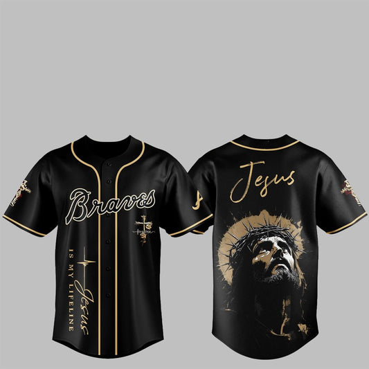 2025 Braves Jesus Baseball Jersey - Grishko.com
