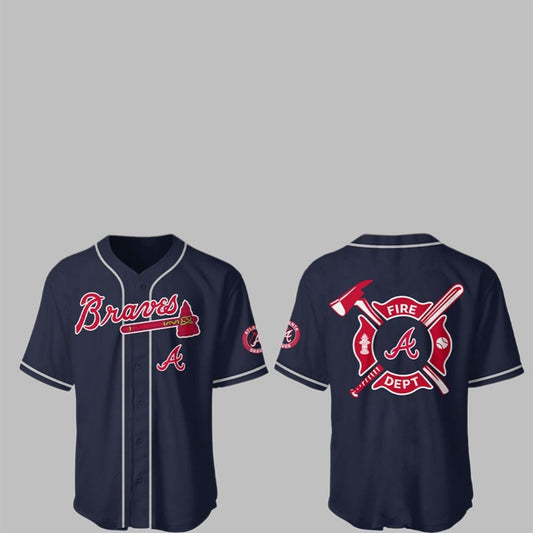 2025 Braves x Firefighter Appreciation Night Jersey - Grishko.com
