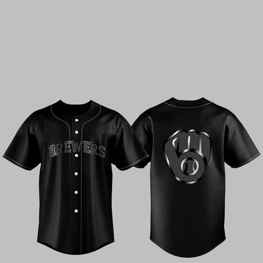 2025 Brewers Back In Black Jersey - Grishko.com
