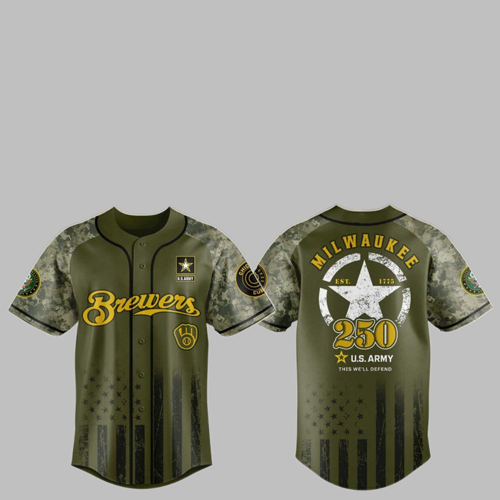 2025 Brewers US ARMY 250th Birthday Jersey - Grishko.com