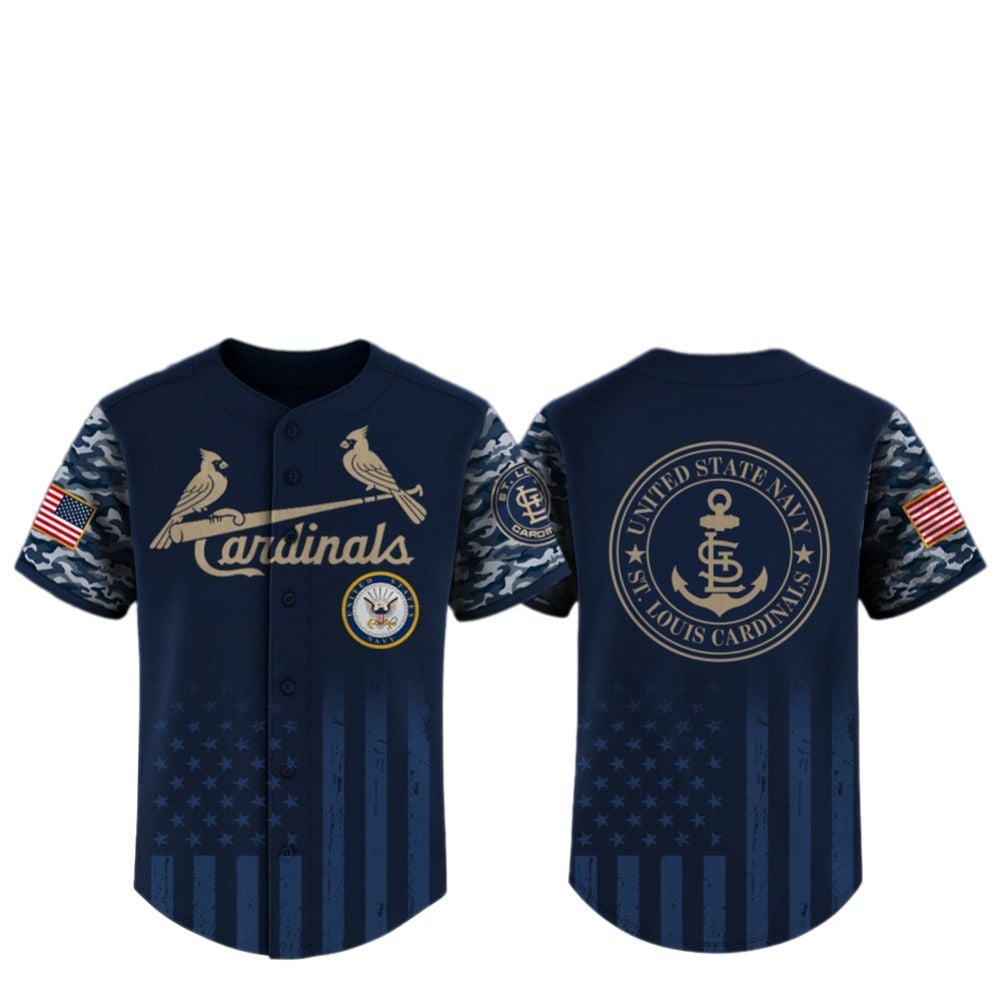 2025 Cardinals US Navy Appreciation Night Jersey - Grishko.com