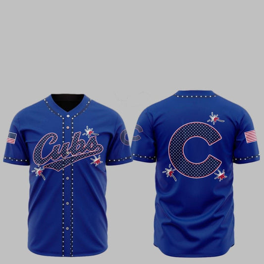 2025 Chicago Cubs Happy Independence Day Baseball Jersey - Grishko.com