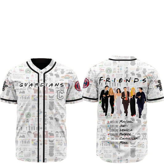 2025 Cleveland Guardians Friends Baseball Jersey - Grishko.com