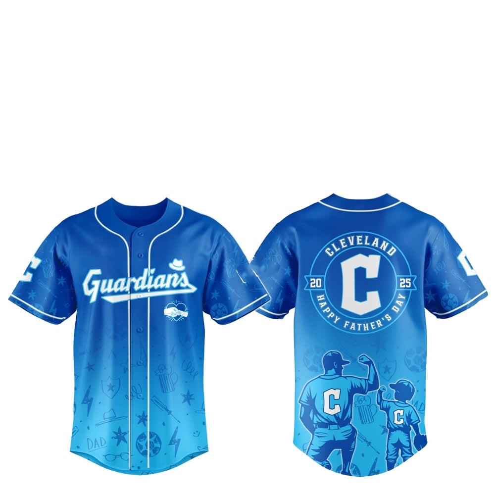 2025 Cleveland Guardians Happy Father Day Baseball Jersey Combo - Grishko.com