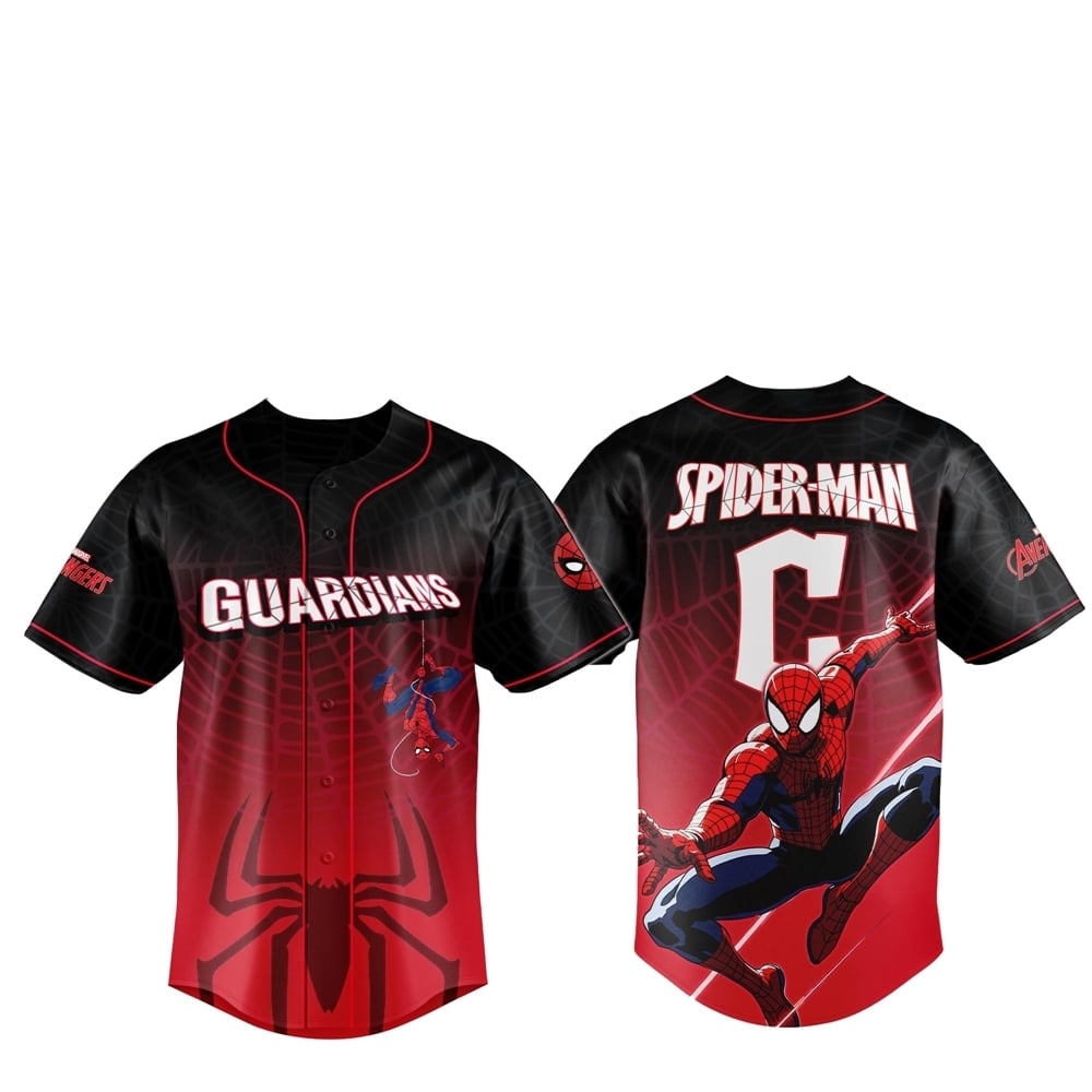 2025 Cleveland Guardians Spider Man Night Baseball Jersey - Grishko.com