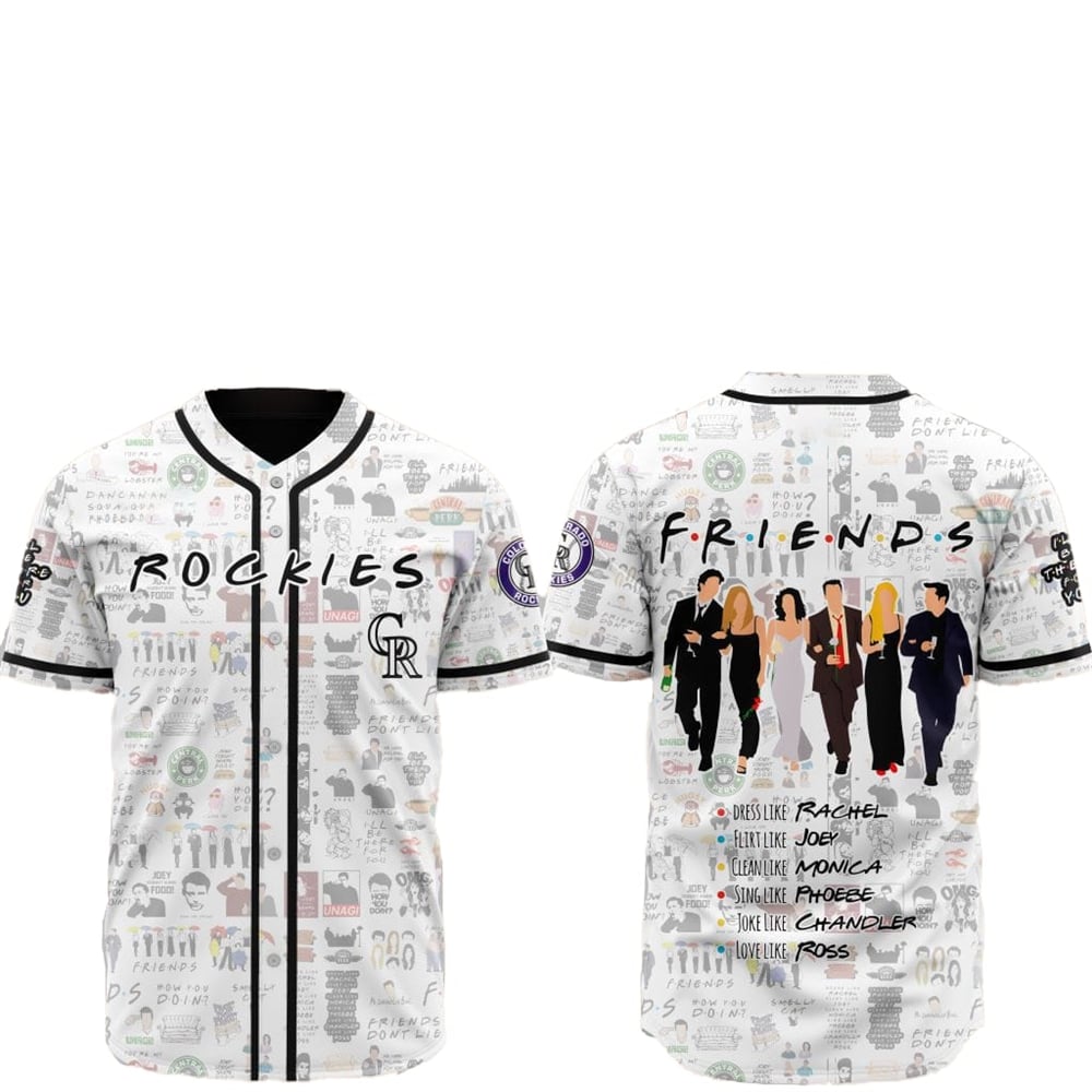 2025 Colorado Rockies Friends Baseball Jersey - Grishko.com