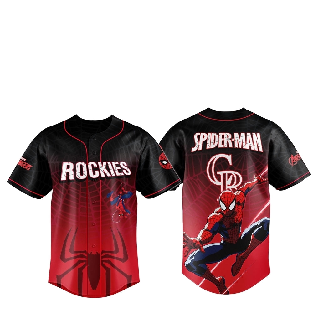 2025 Colorado Rockies Spider Man Night Baseball Jersey - Grishko.com