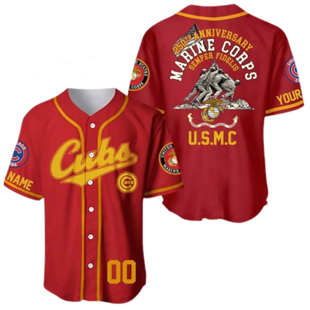 2025 Cubs 250th Marine Corps Birthday Jersey - Grishko.com