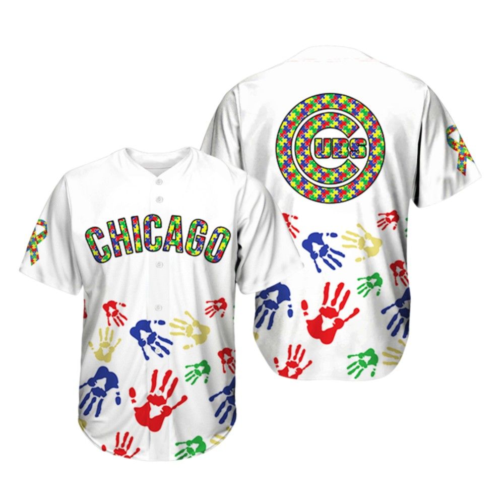 2025 Cubs Autism Awareness Baseball Jersey - Grishko.com