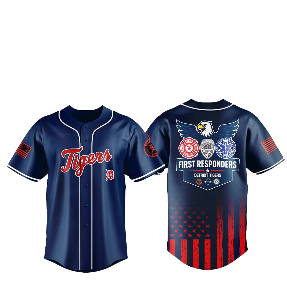 2025 Detroit Tigers First Responders Night Jersey - Grishko.com