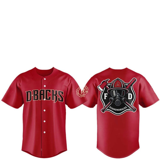 2025 Diamondbacks Firefighter Appreciation Night Jersey - Grishko.com