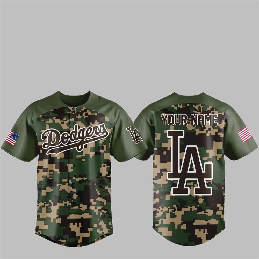 2025 Dodgers Military Appreciation Baseball Jersey - Grishko.com