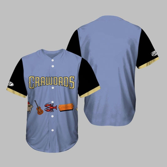 Hickory Crawdads Baseball Friends Day Night Jersey 2025 - Grishko.com