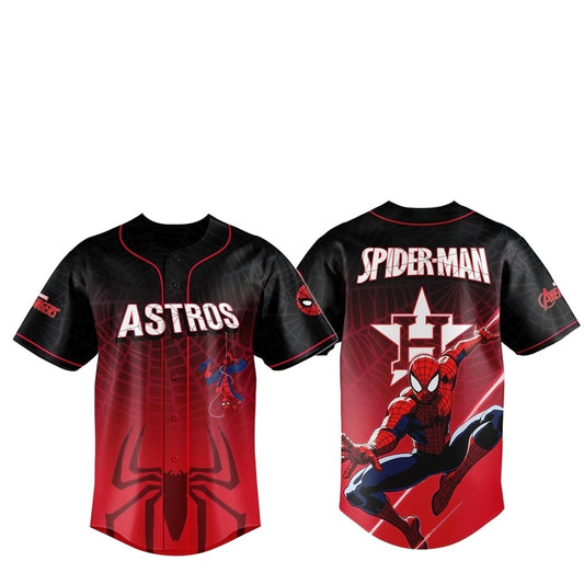 2025 Houston Astros Spider Man Night Baseball Jersey - Grishko.com