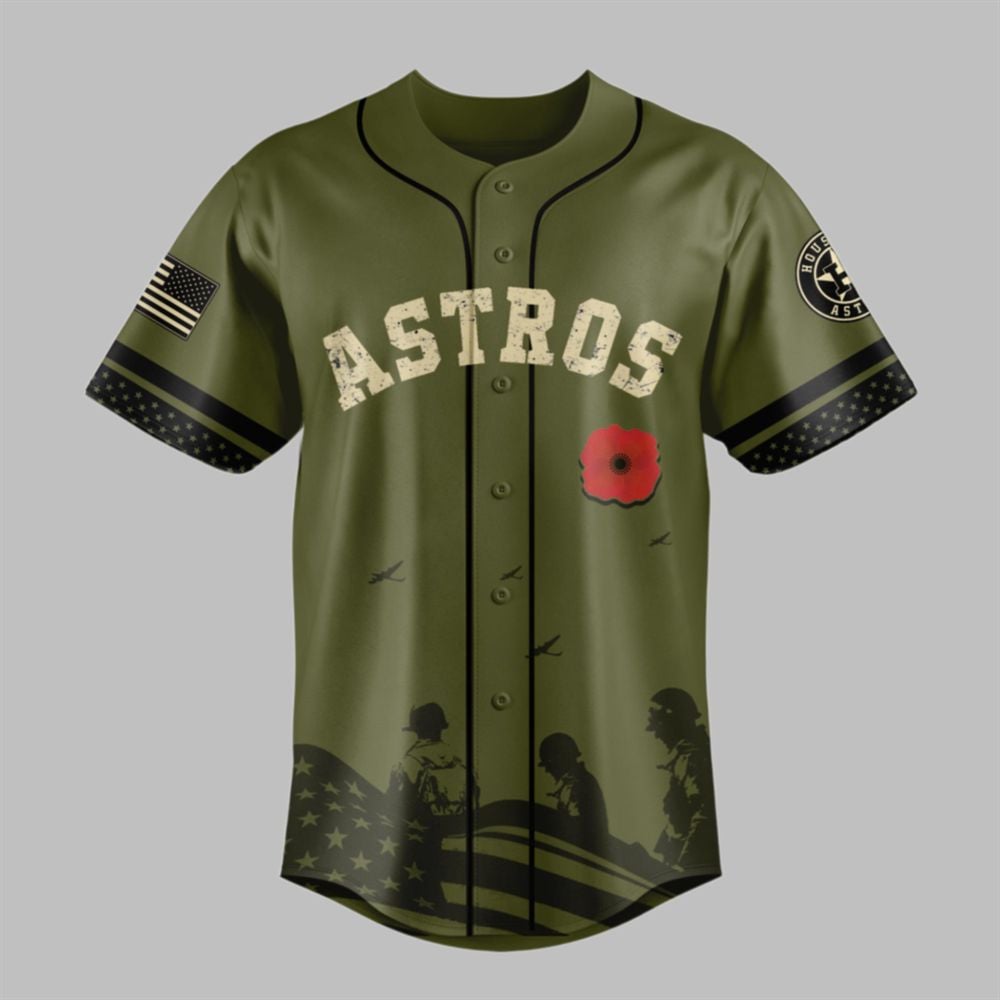 2025 Houston Astros USA Memorial Day Baseball Jersey - Grishko.com