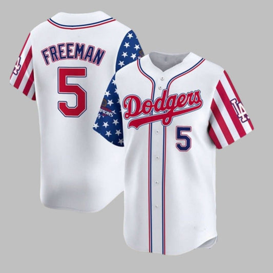 2025 LA Dodgers Freeman Fouth Of July Jersey - Grishko.com