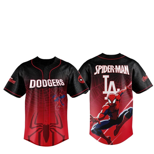 2025 LA Dodgers Spider Man Night Baseball Jersey - Grishko.com