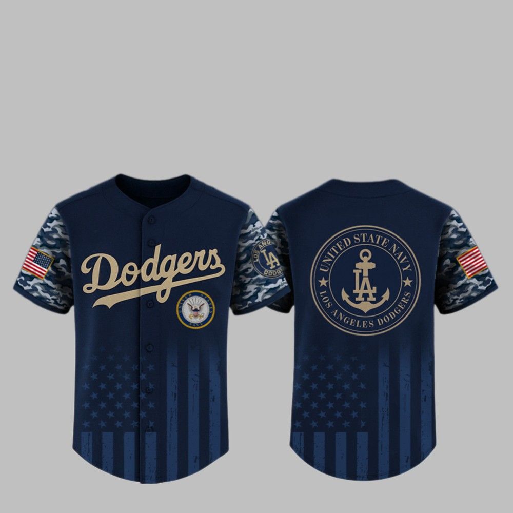 2025 LA Dodgers US Navy Appreciation Night Jersey - Grishko.com