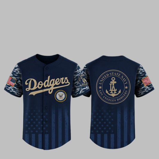2025 LA Dodgers US Navy Appreciation Night Jersey - Grishko.com