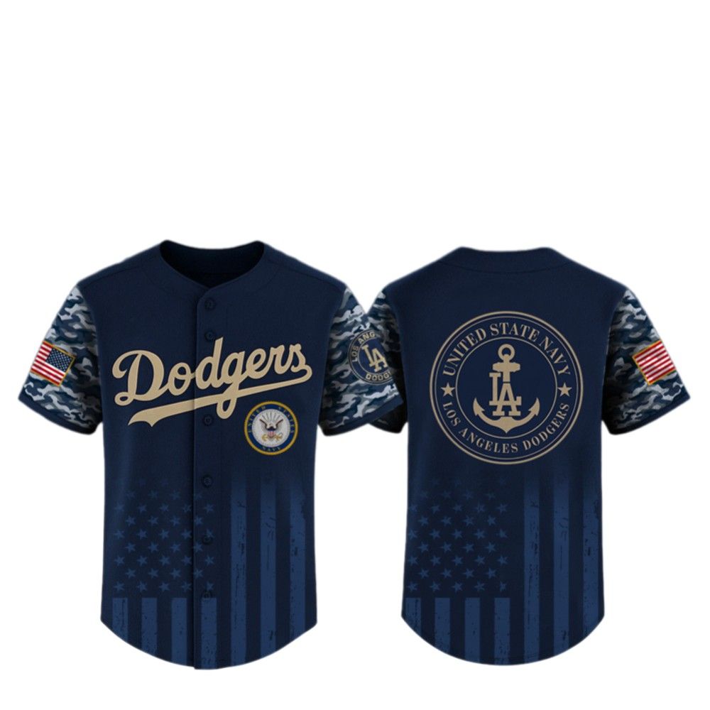2025 LA Dodgers US Navy Appreciation Night Jersey - Grishko.com