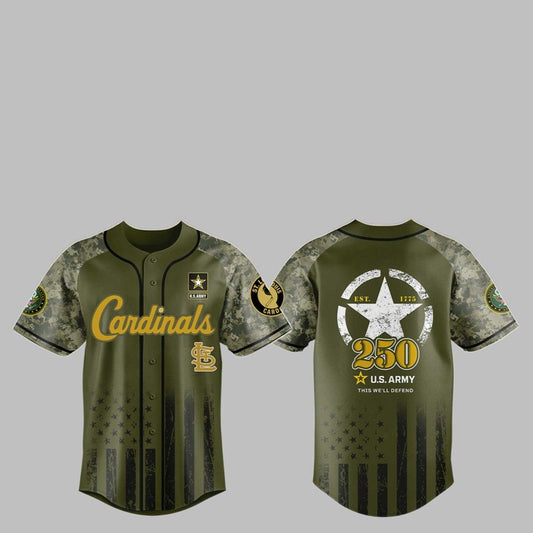 2025 Louis Cardinals 250th Anniversary Us Army Jersey - Grishko.com