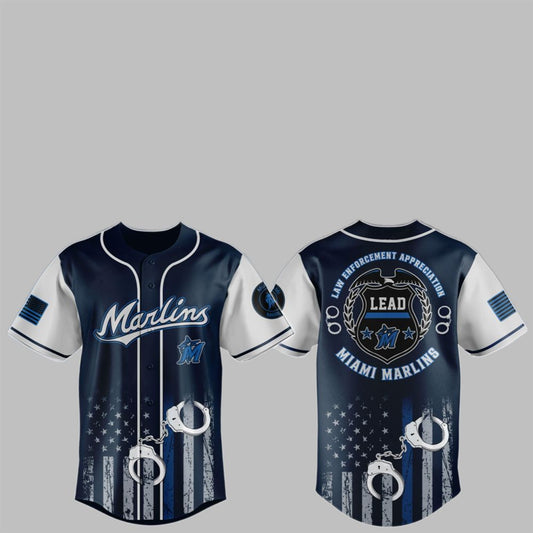 2025 Marlins x Law Enforcement Appreciation Day Jersey - Grishko.com