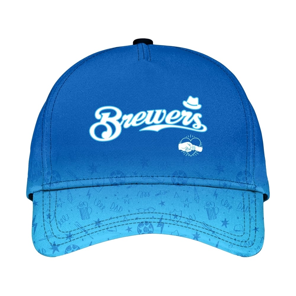 2025 Milwaukee Brewers Happy Father Day Baseball Jersey Combo - Grishko.com