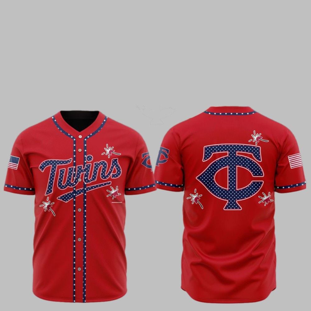 2025 Minnesota Twins Happy Independence Day Baseball Jersey - Grishko.com